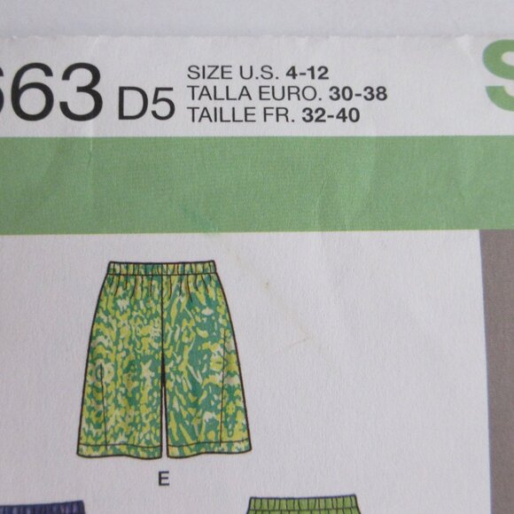 Simplicity 1663 Misses' Skirt Shorts & Pants Sewing Pattern Size 4-12 Uncut - Picture 6 of 8